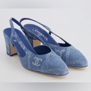 Chanel Denim Slingbacks